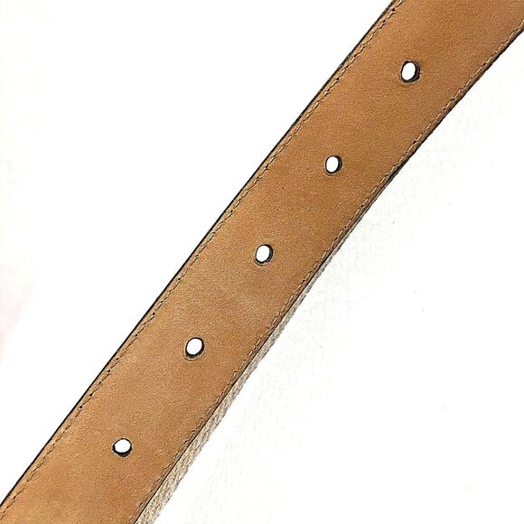 WCM New York Vtg Skinny Belt Italian Calfskin Leather Crocodile Embossed M 34 main image 5